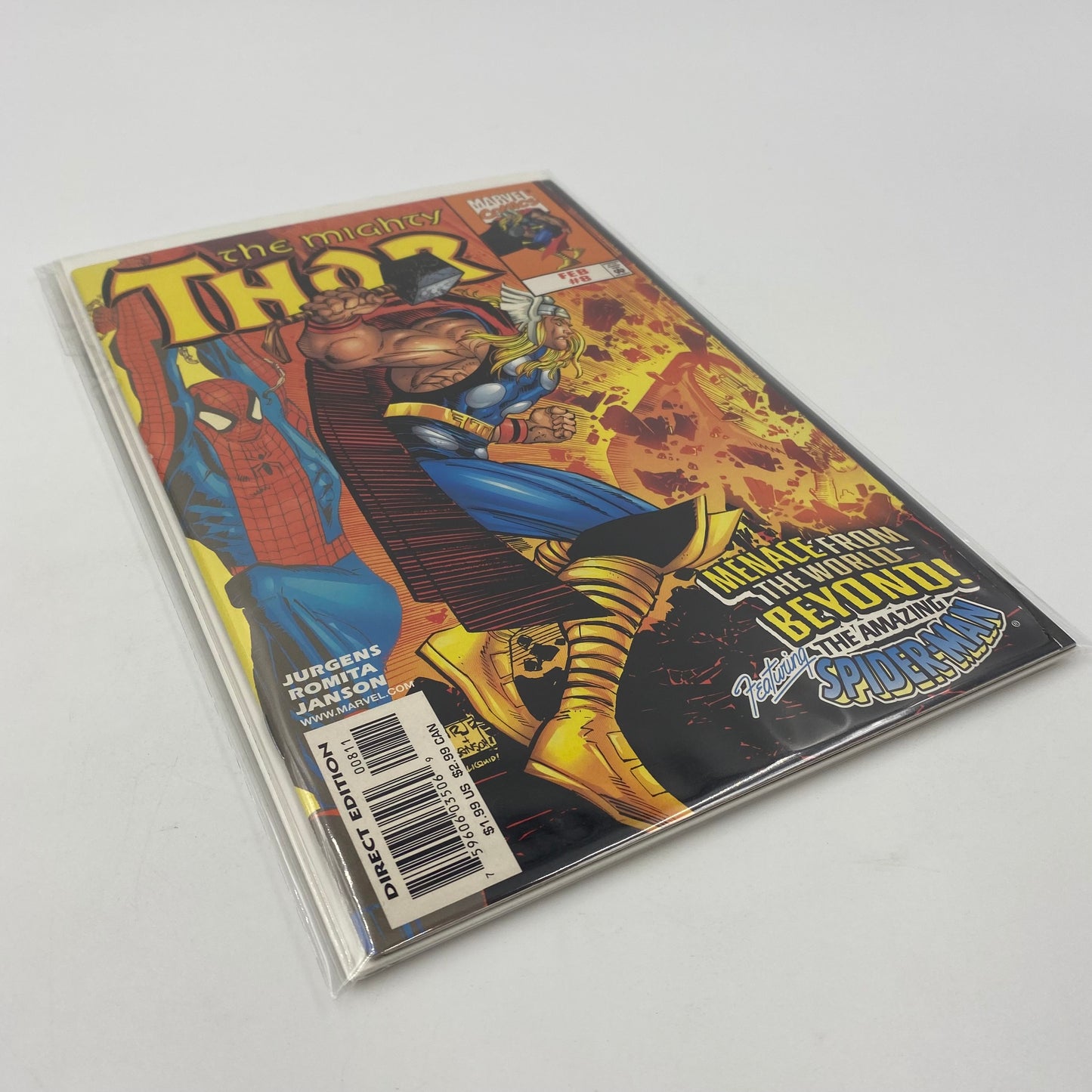 A Mighty Marvel Team-Up Featuring Spider-Man & Thor “Menace From The World Beyond!” Thor #8 (1999) & Peter Parker Spider-Man #2 "Plaything of the Gods,” (1999) Marvel