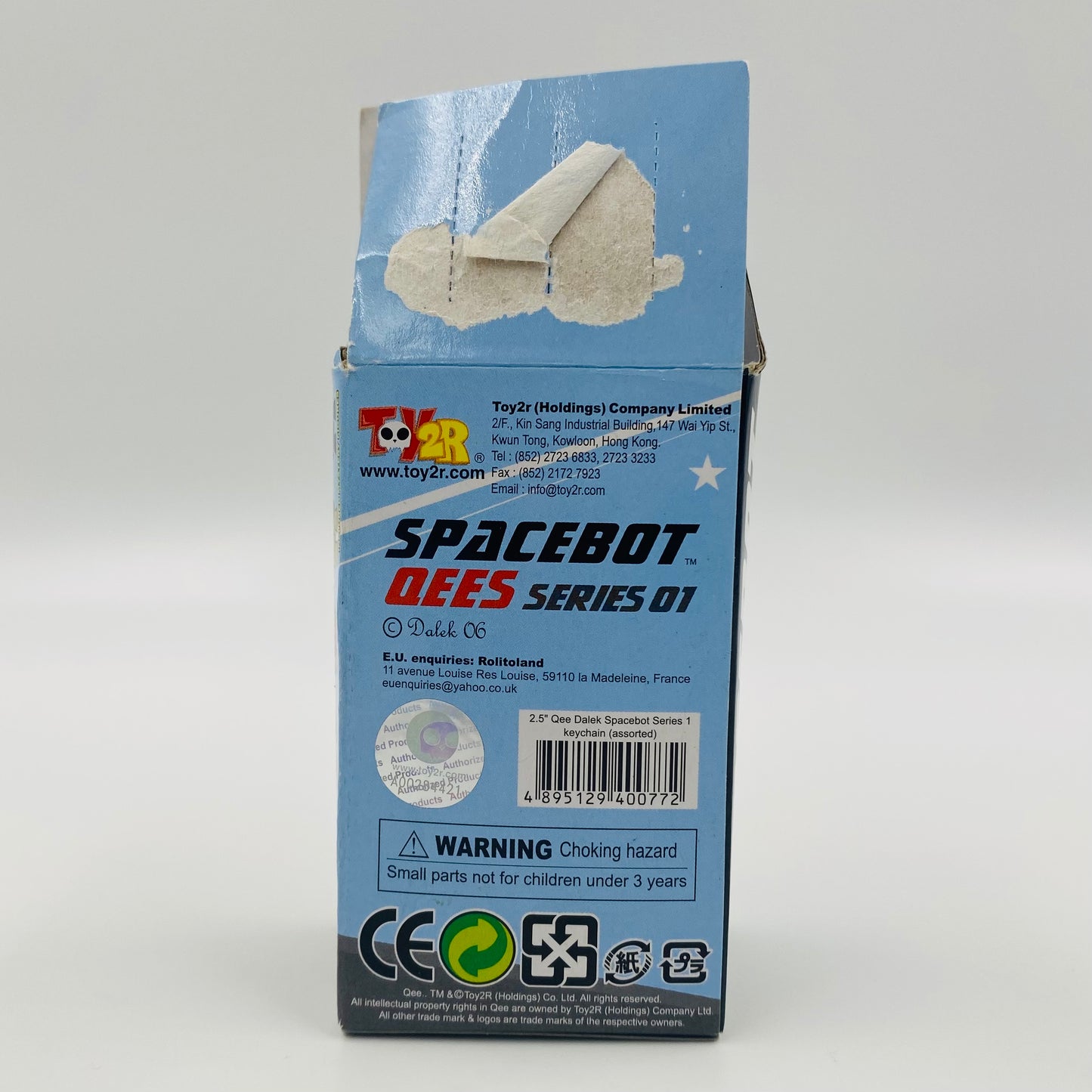 Spacebot Qees by Dalek 2.5” keychain (2006) Toy2R