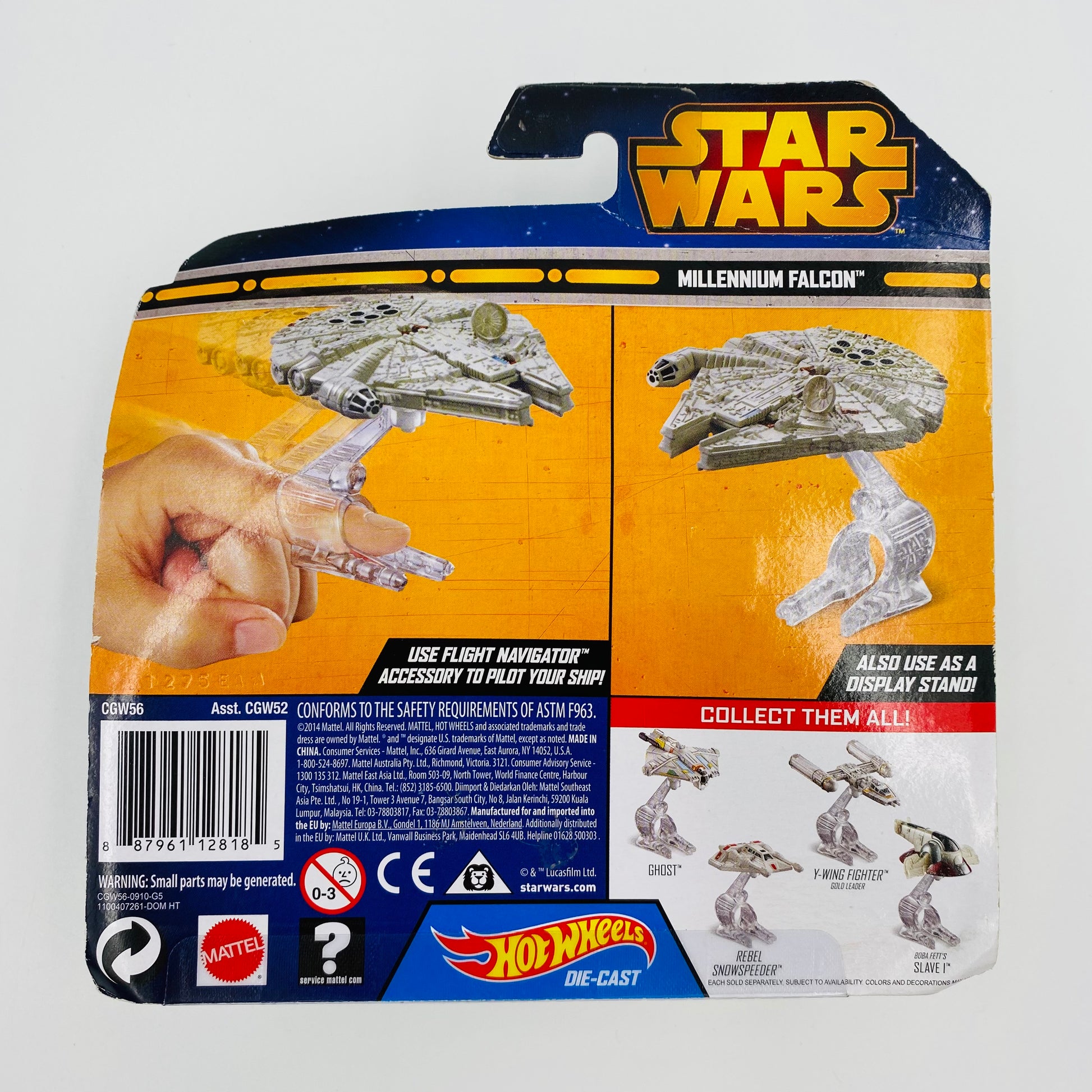 Hot Wheels Star Wars Millennium Falcon carded die cast vehicle 2014 Mom and Pop Culture Collectibles