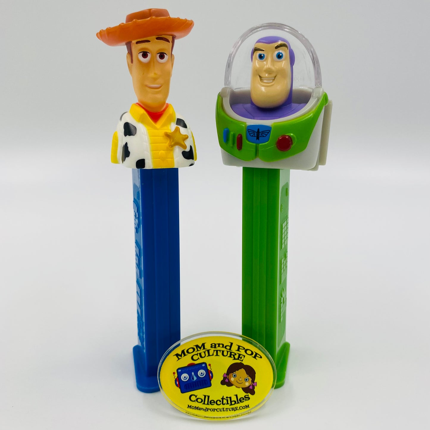M&PC PEZ dispenser FUN PACK: Toy Story Buzz & Woody PEZ dispensers (2006) loose 5.9 China