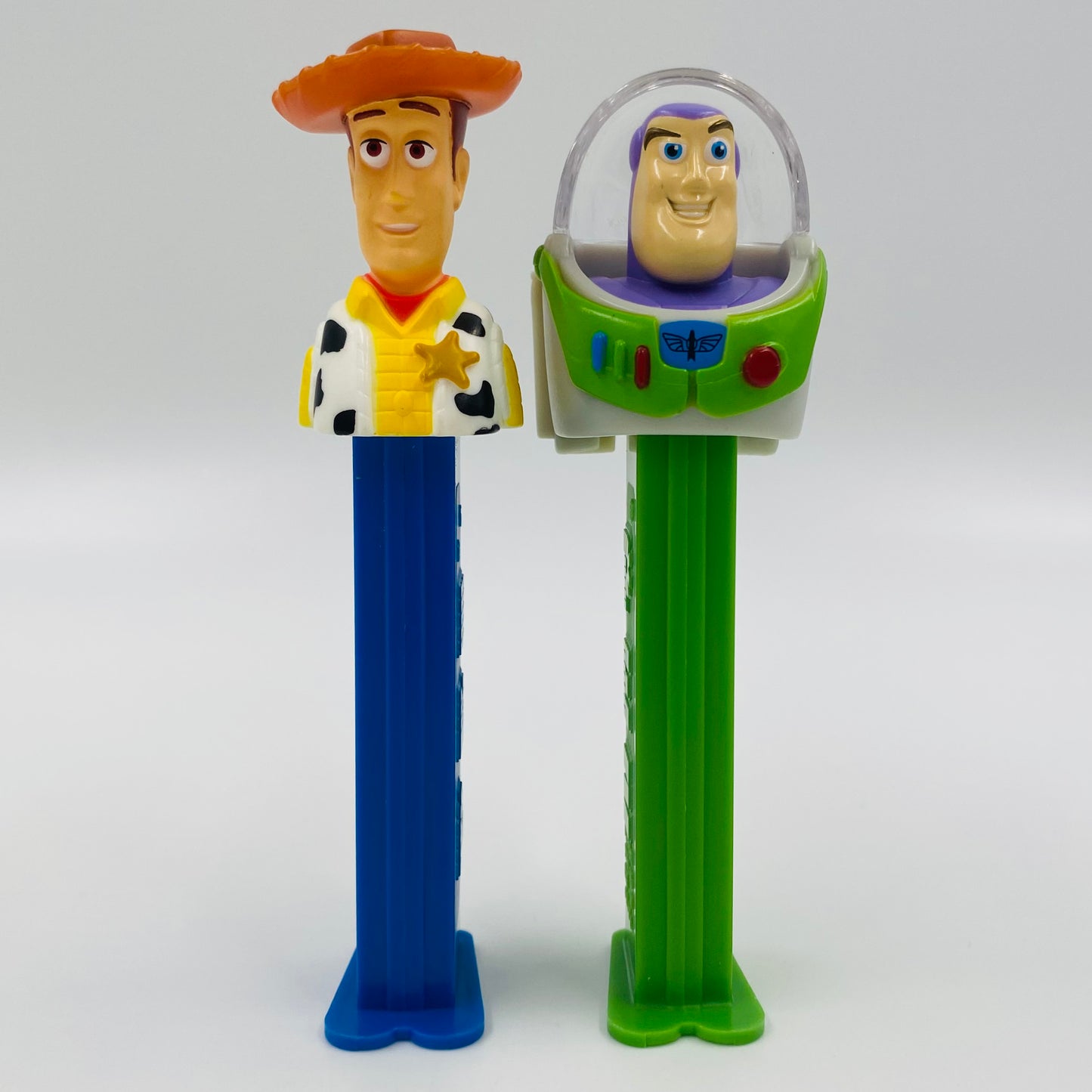 M&PC PEZ dispenser FUN PACK: Toy Story Buzz & Woody PEZ dispensers (2006) loose 5.9 China
