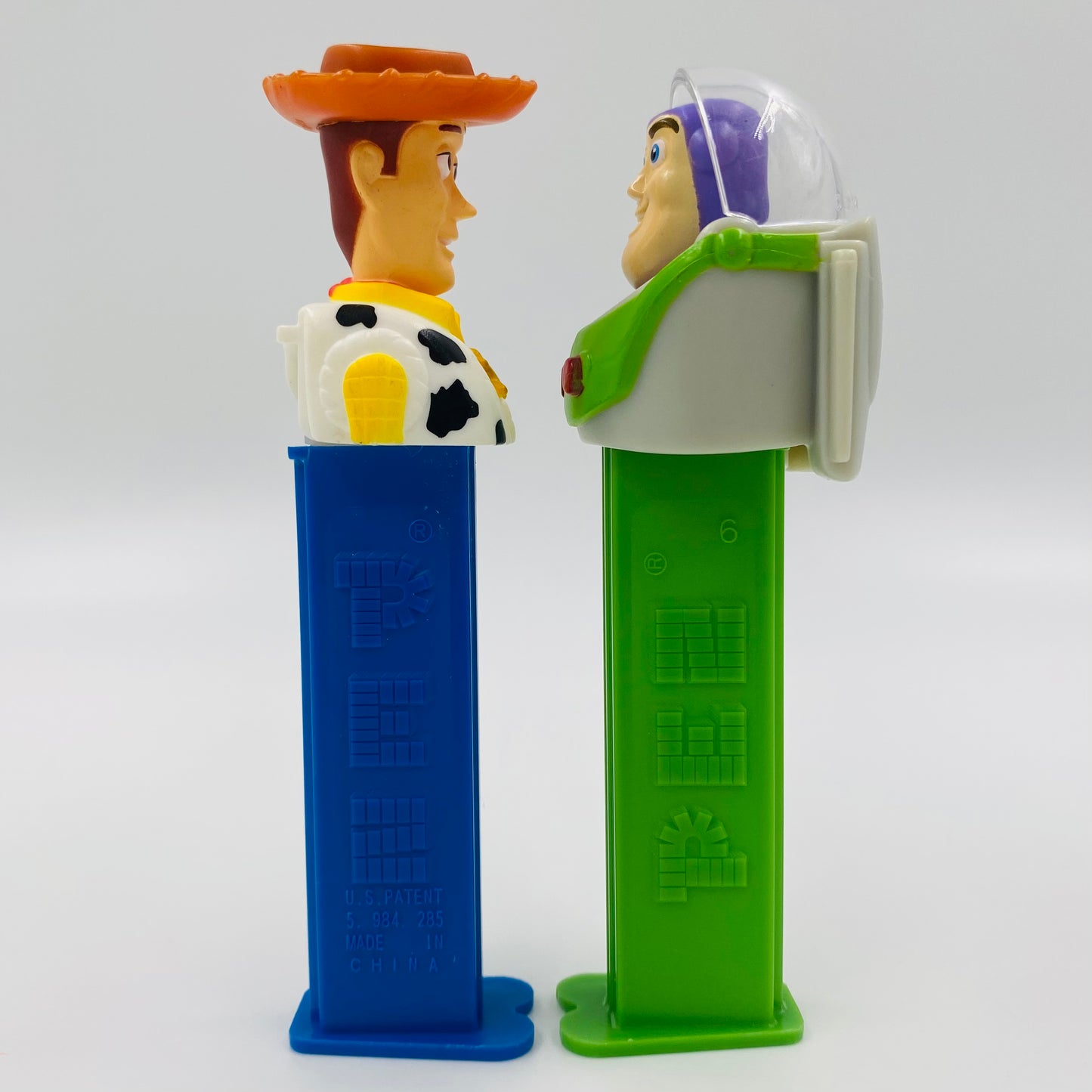 M&PC PEZ dispenser FUN PACK: Toy Story Buzz & Woody PEZ dispensers (2006) loose 5.9 China