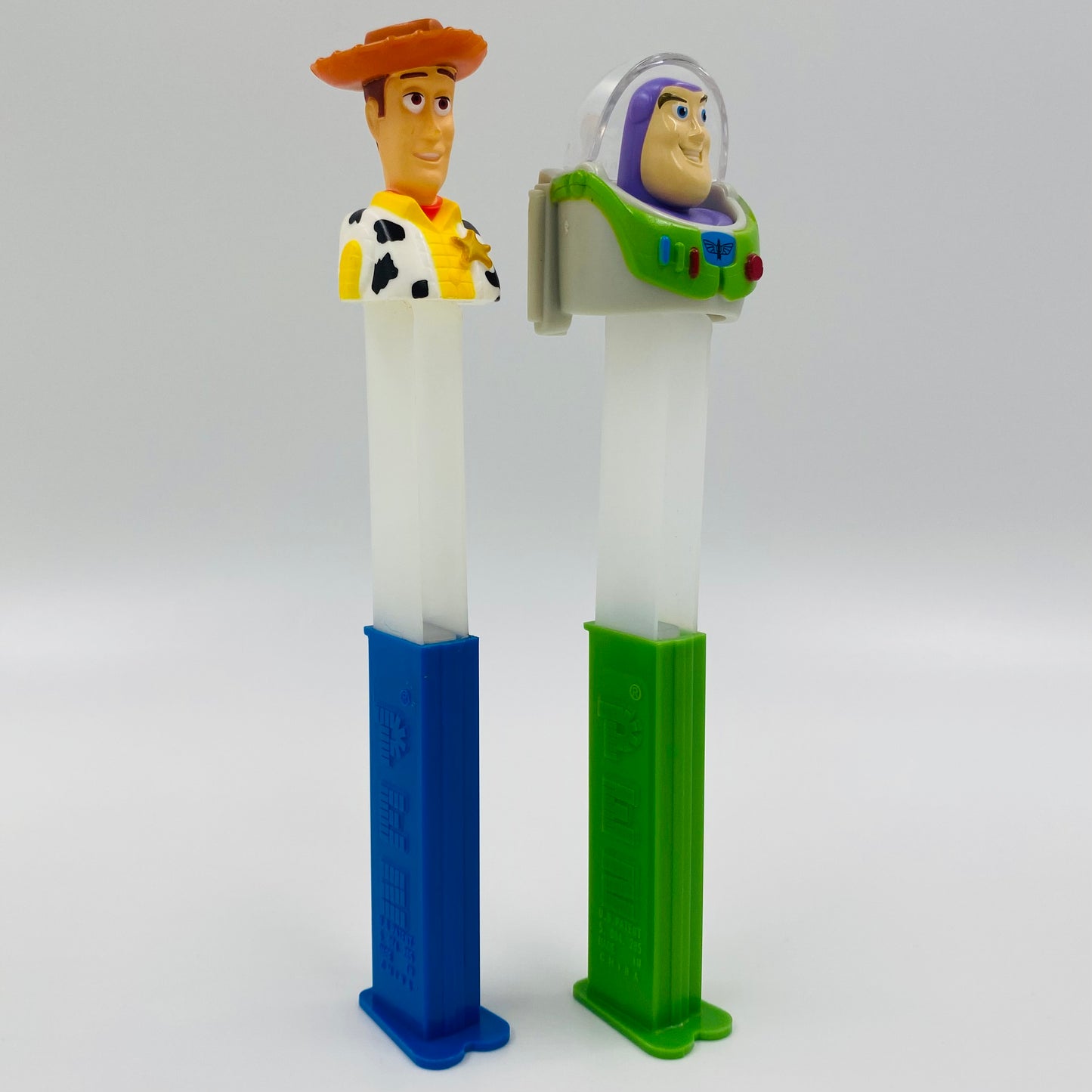 M&PC PEZ dispenser FUN PACK: Toy Story Buzz & Woody PEZ dispensers (2006) loose 5.9 China