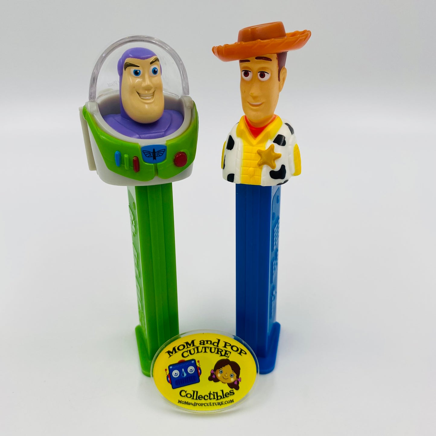M&PC PEZ dispenser FUN PACK: Toy Story Buzz & Woody PEZ dispensers (2006) loose 5.9 China