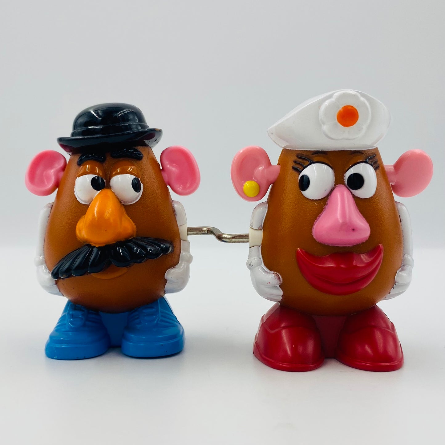 Toy Story 2 Mr Potato Head & Mrs Potato Head wind up McDonald's Happy Meal toy (1999) loose