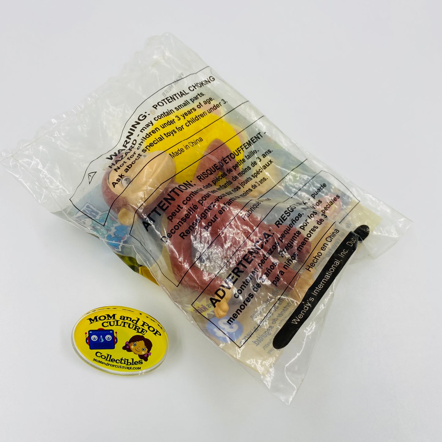 Curious George figure Wendy's Kids' Meal toy (2006) bagged