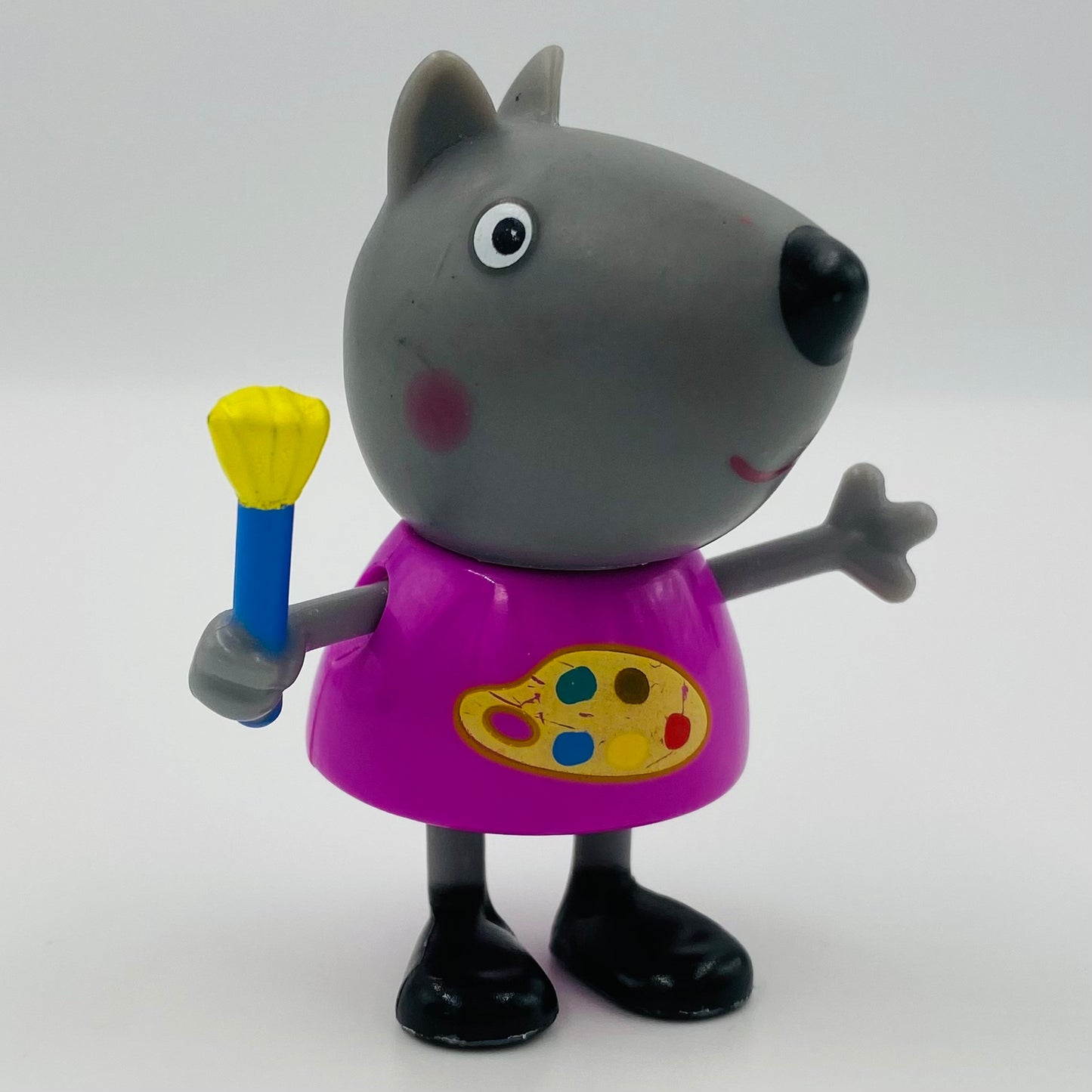 Peppa Pig Wendy Wolf (paintbrush) loose 3” mini figure (2003) Jazwares