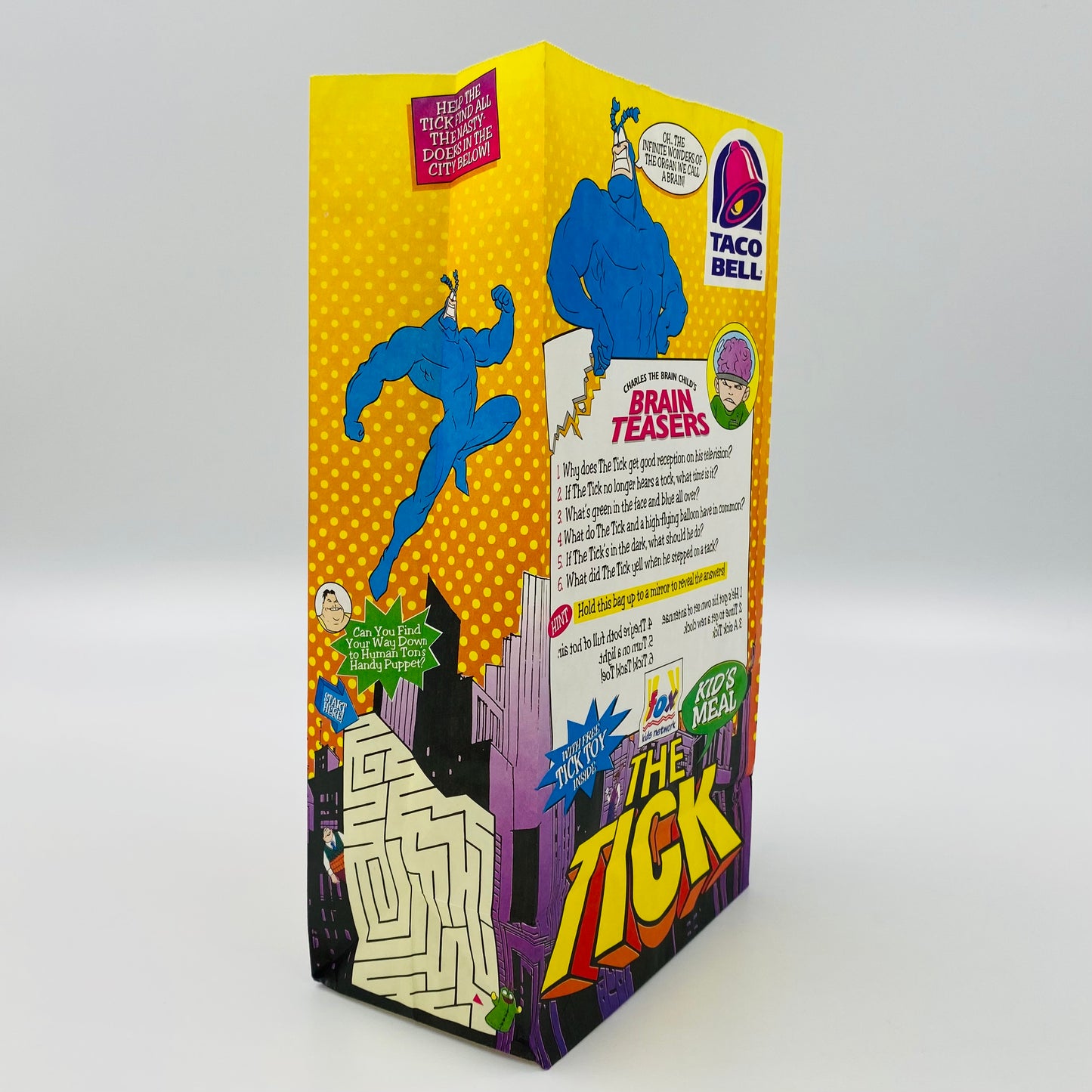 The Tick Taco Bell Kid’s Meal bag (1996)