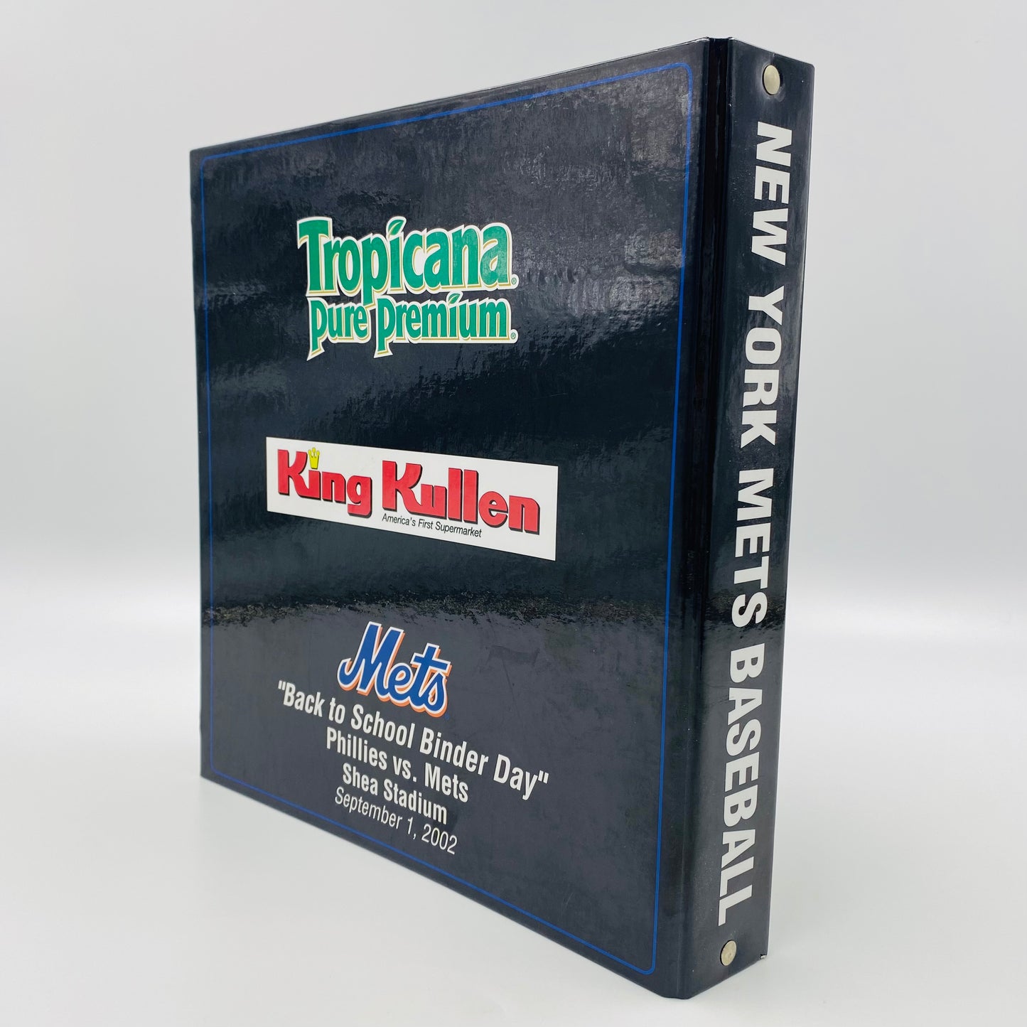 New York Mets “Back to School Binder Day” binder (2002) Tropicana/King Kullen
