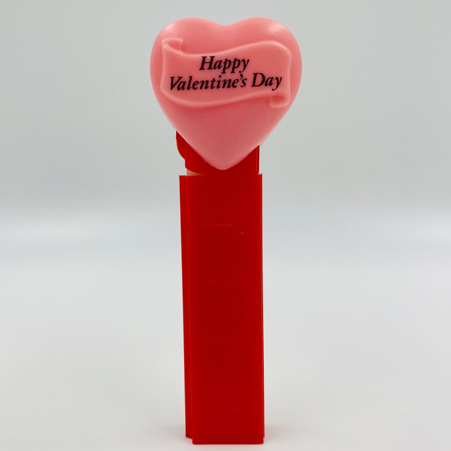 Valentine's Day Heart pink on red “Happy Valentine's Day” PEZ dispenser (1996) loose 4.9 Hungary
