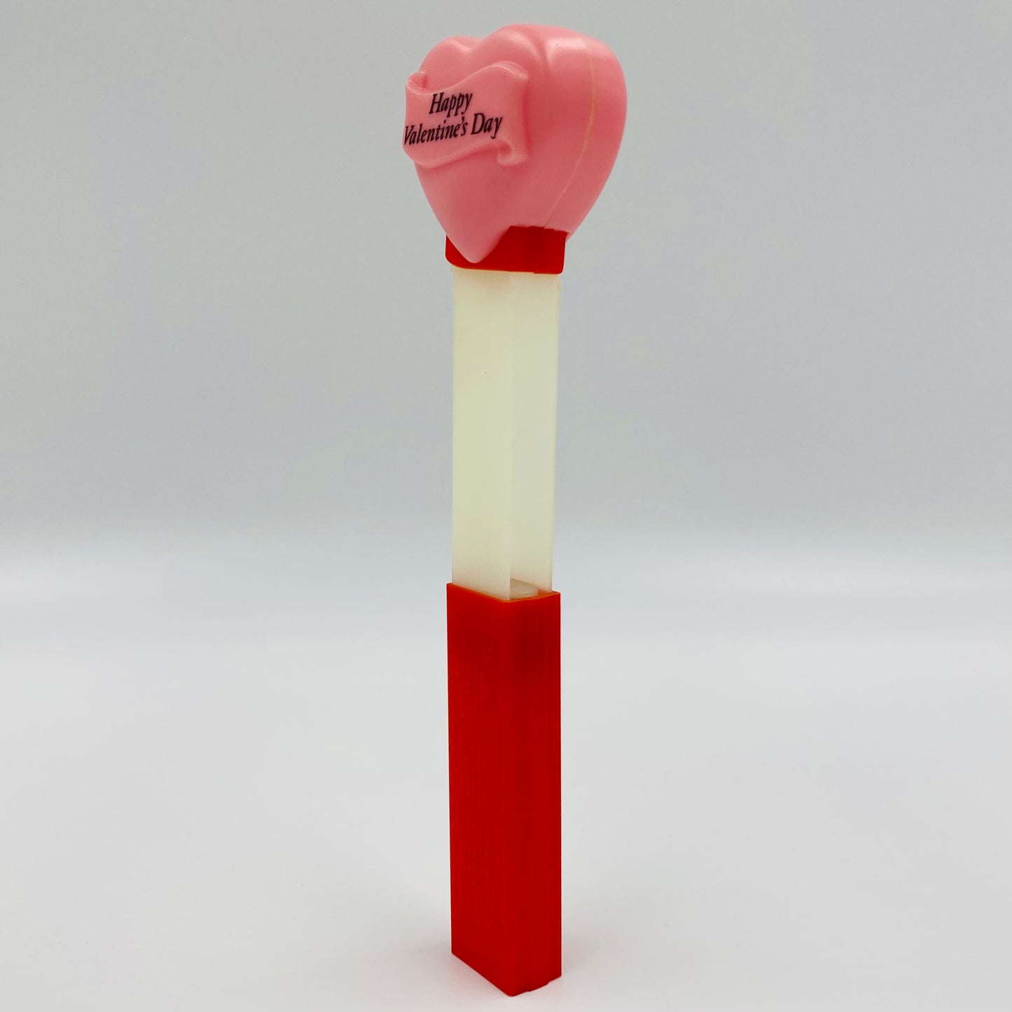 Valentine's Day Heart pink on red “Happy Valentine's Day” PEZ dispenser (1996) loose 4.9 Hungary