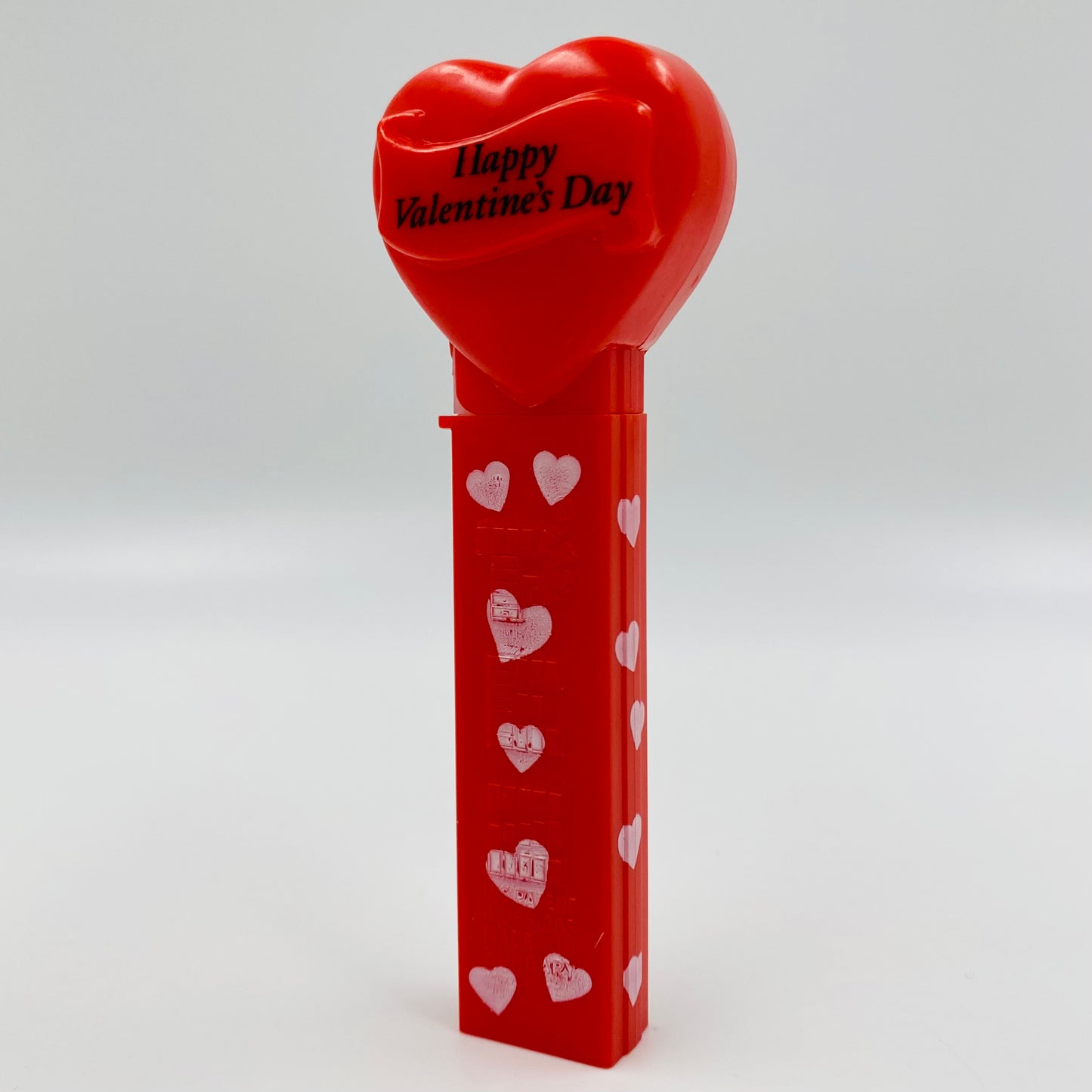 Valentine's Day Heart red on red with white hearts “Happy Valentine's Day” PEZ dispenser (2003) loose 4.9 Hungary