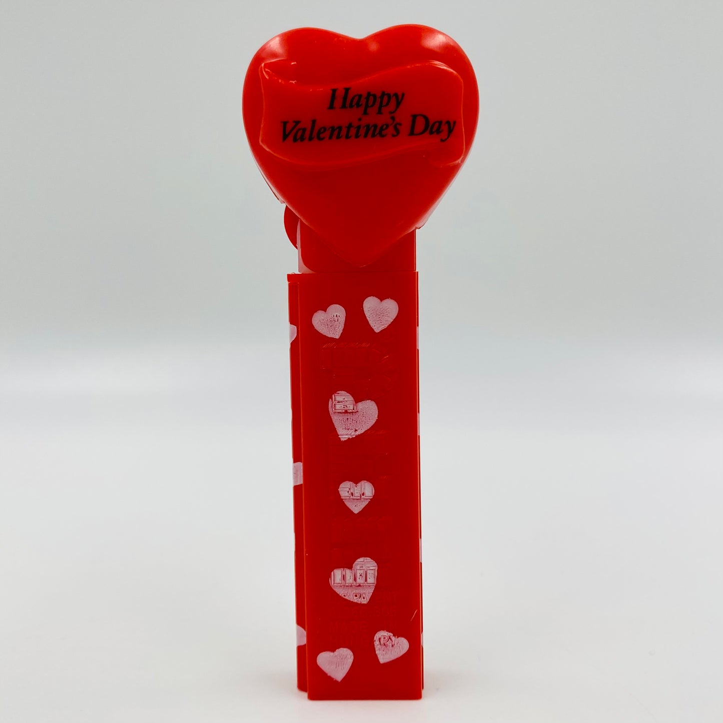 Valentine's Day Heart red on red with white hearts “Happy Valentine's Day” PEZ dispenser (2003) loose 4.9 Hungary