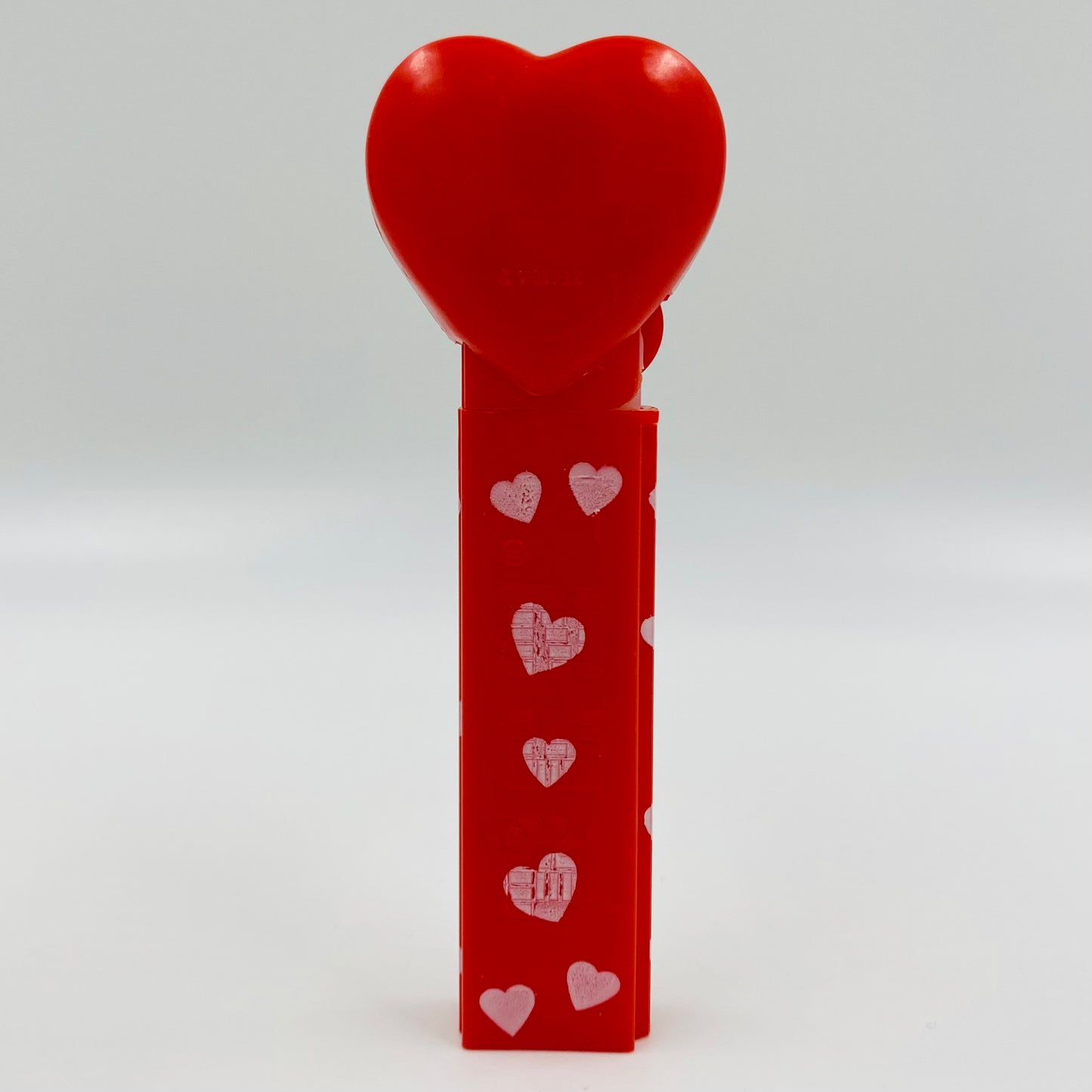 Valentine's Day Heart red on red with white hearts “Happy Valentine's Day” PEZ dispenser (2003) loose 4.9 Hungary