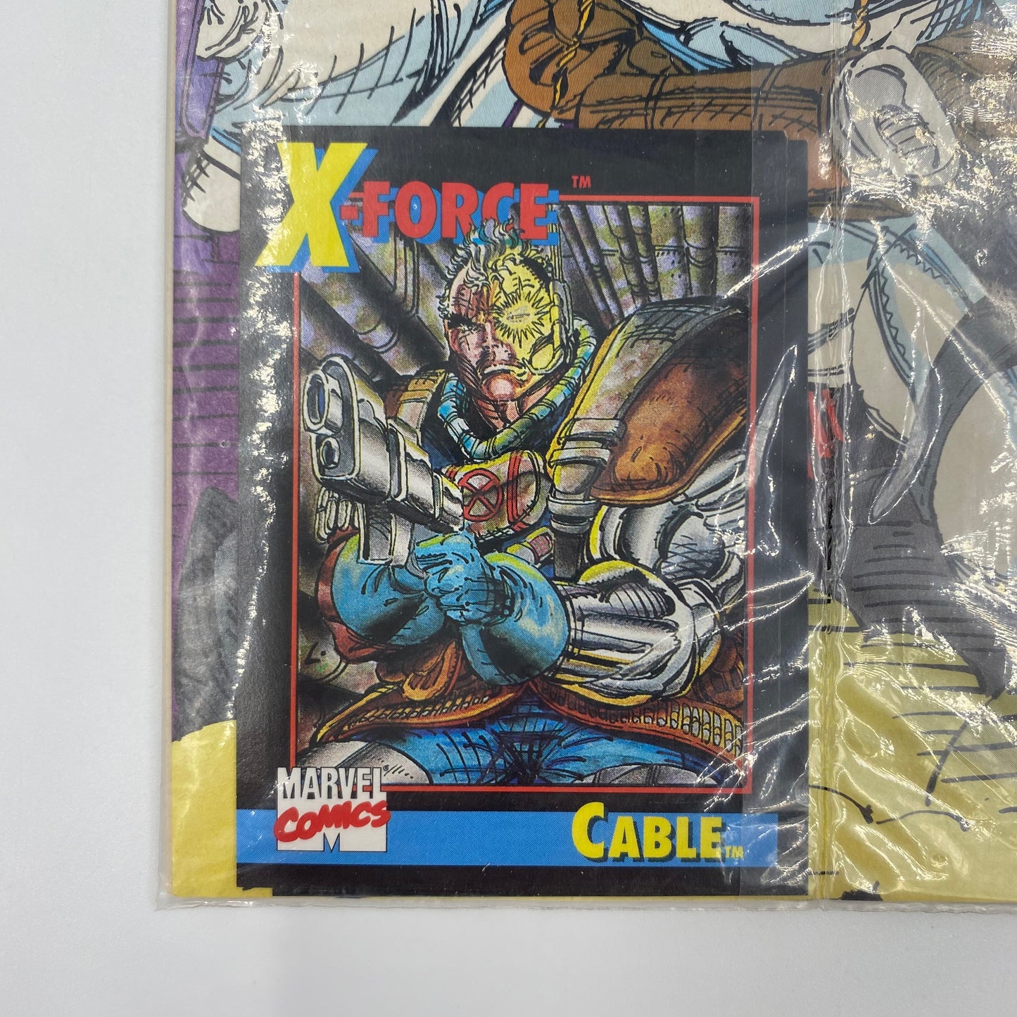 X-Force #1 bagged/Cable card (1991) Marvel