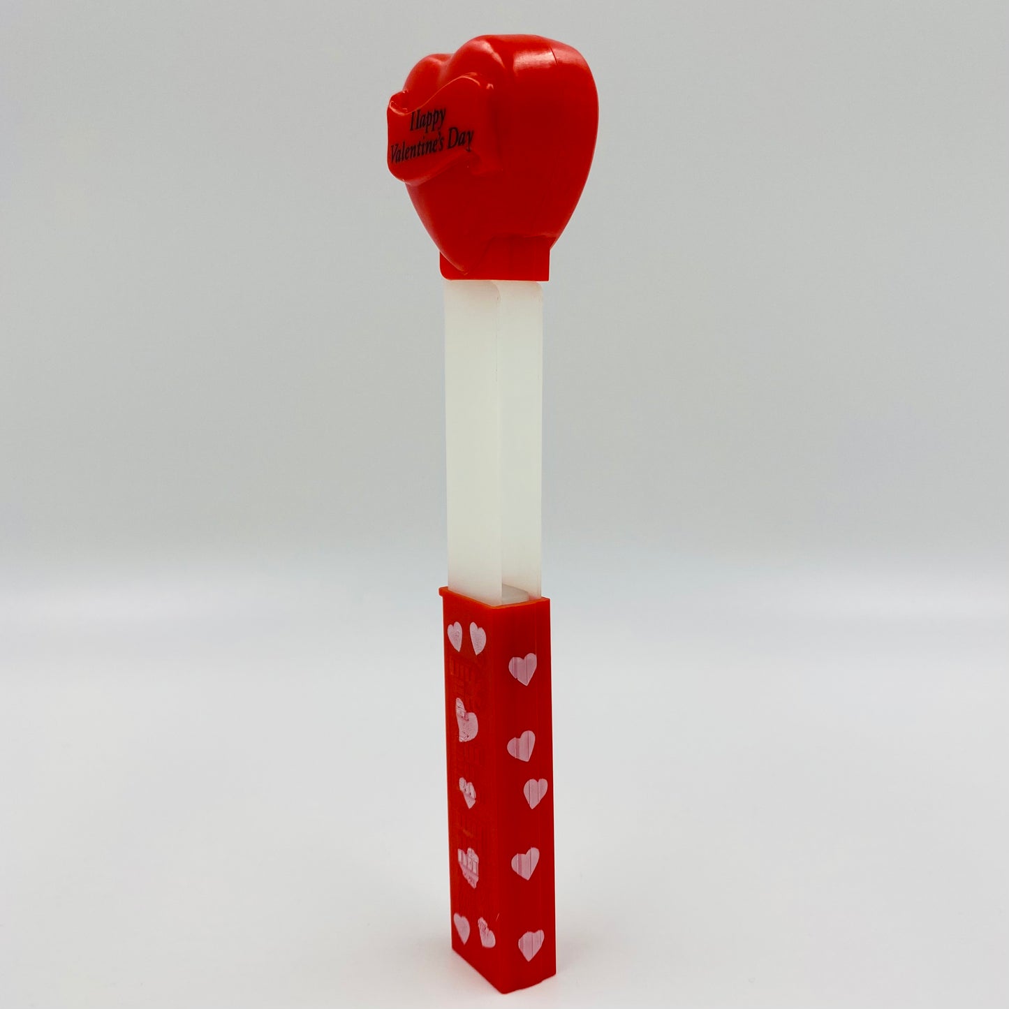 Valentine's Day Heart red on red with white hearts “Happy Valentine's Day” PEZ dispenser (2003) loose 4.9 Hungary