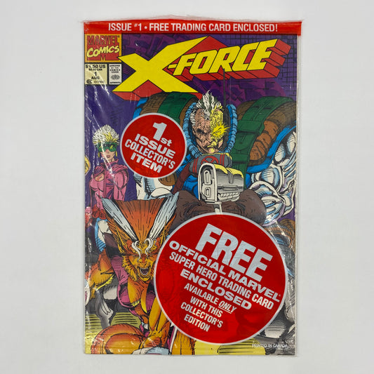 X-Force #1 bagged/Deadpool card (1991) Marvel