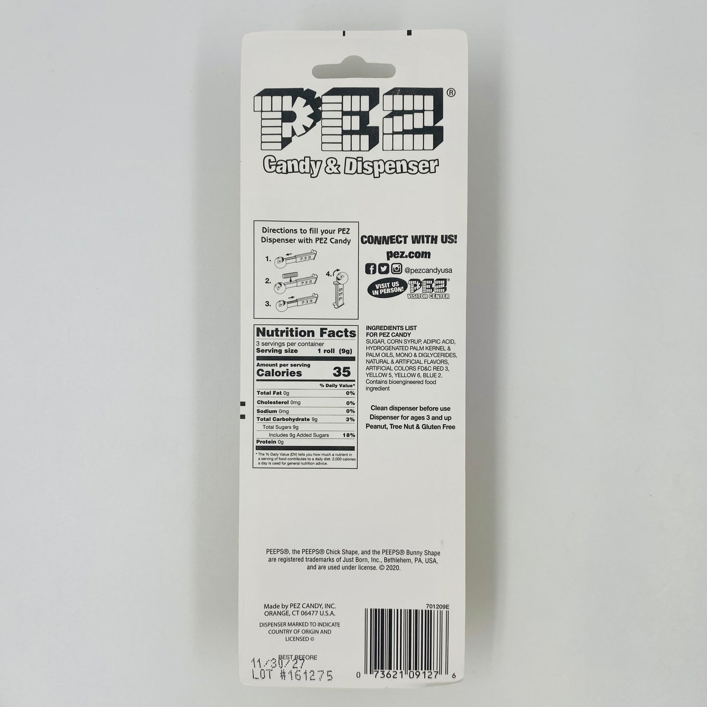 Easter Peeps Pink Chick PEZ dispenser (2021) carded 7.5 Hungary