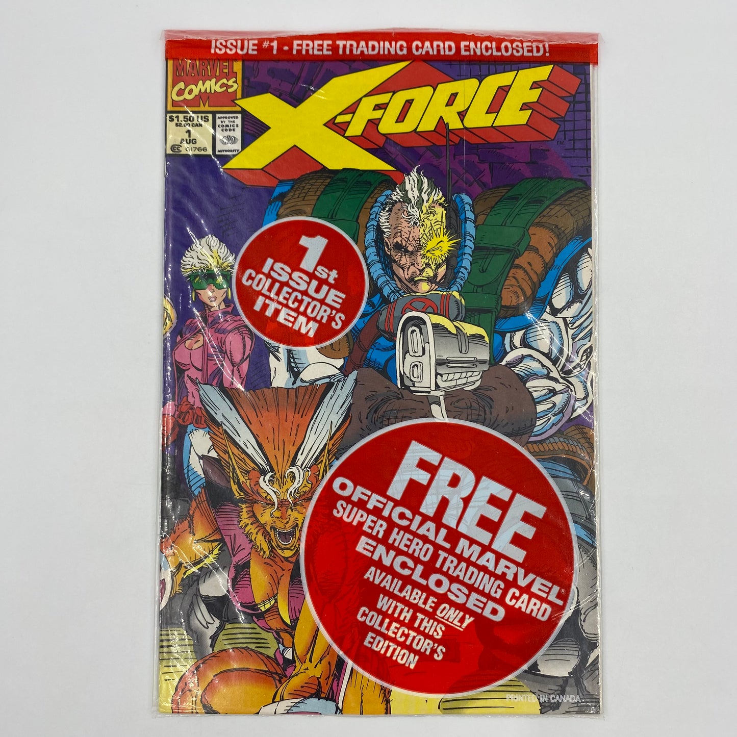 X-Force #1 bagged/Shatterstar card (1991) Marvel (VF)