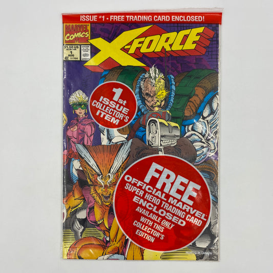 X-Force #1 bagged/Shatterstar card (1991) Marvel (NM)