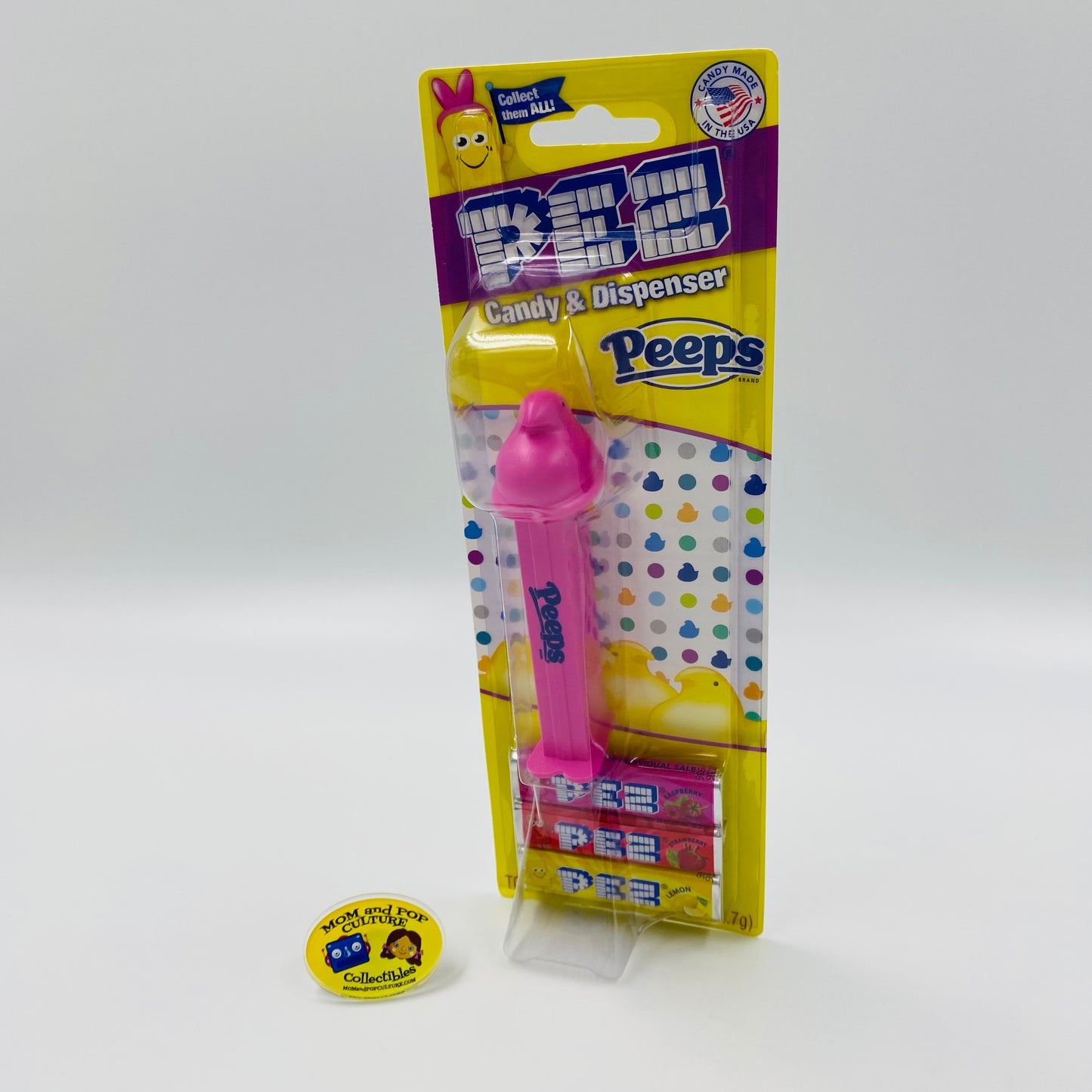 Easter Peeps Pink Chick PEZ dispenser (2021) carded 7.5 Hungary