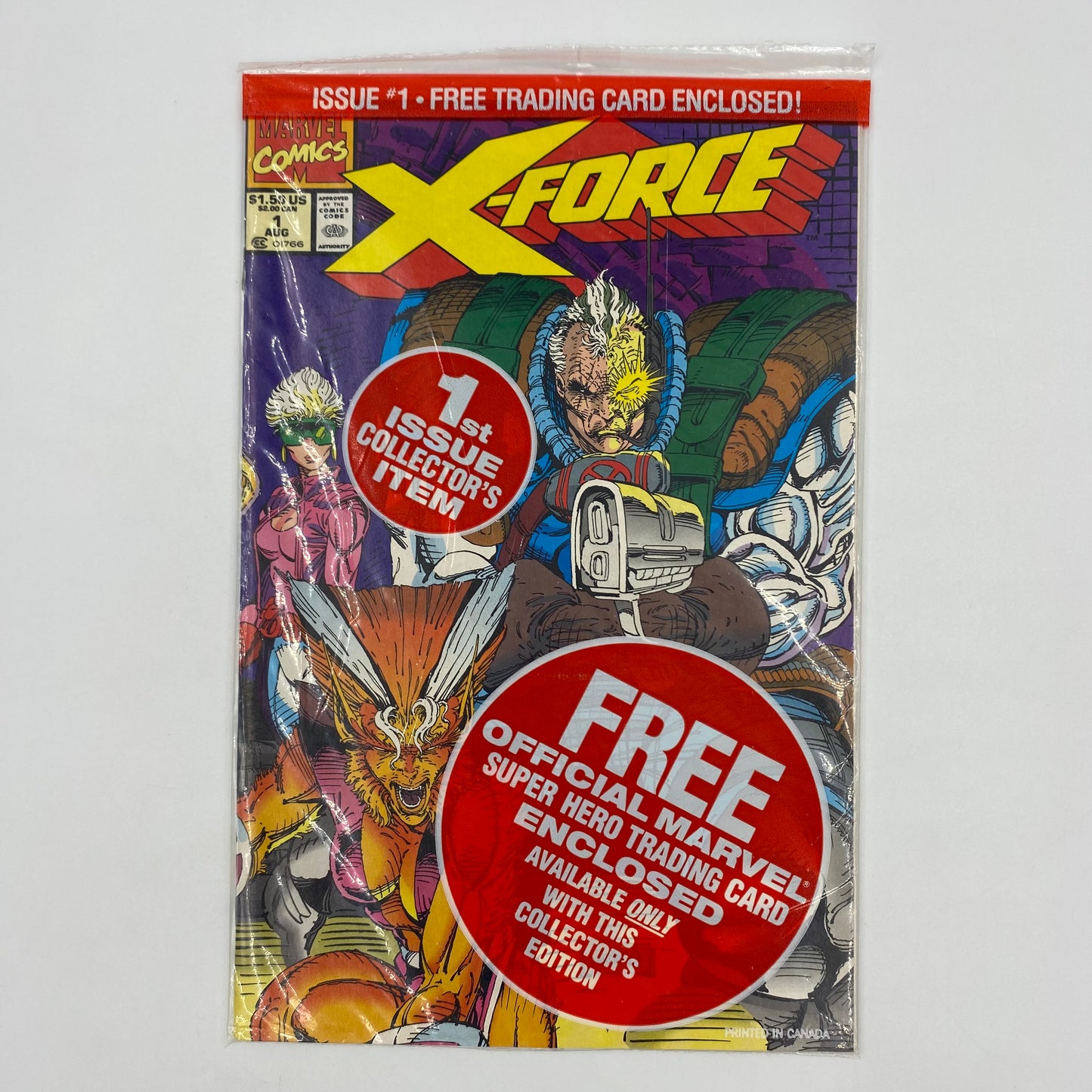 X-Force #1 bagged/X-Force card (1991) Marvel (NM)