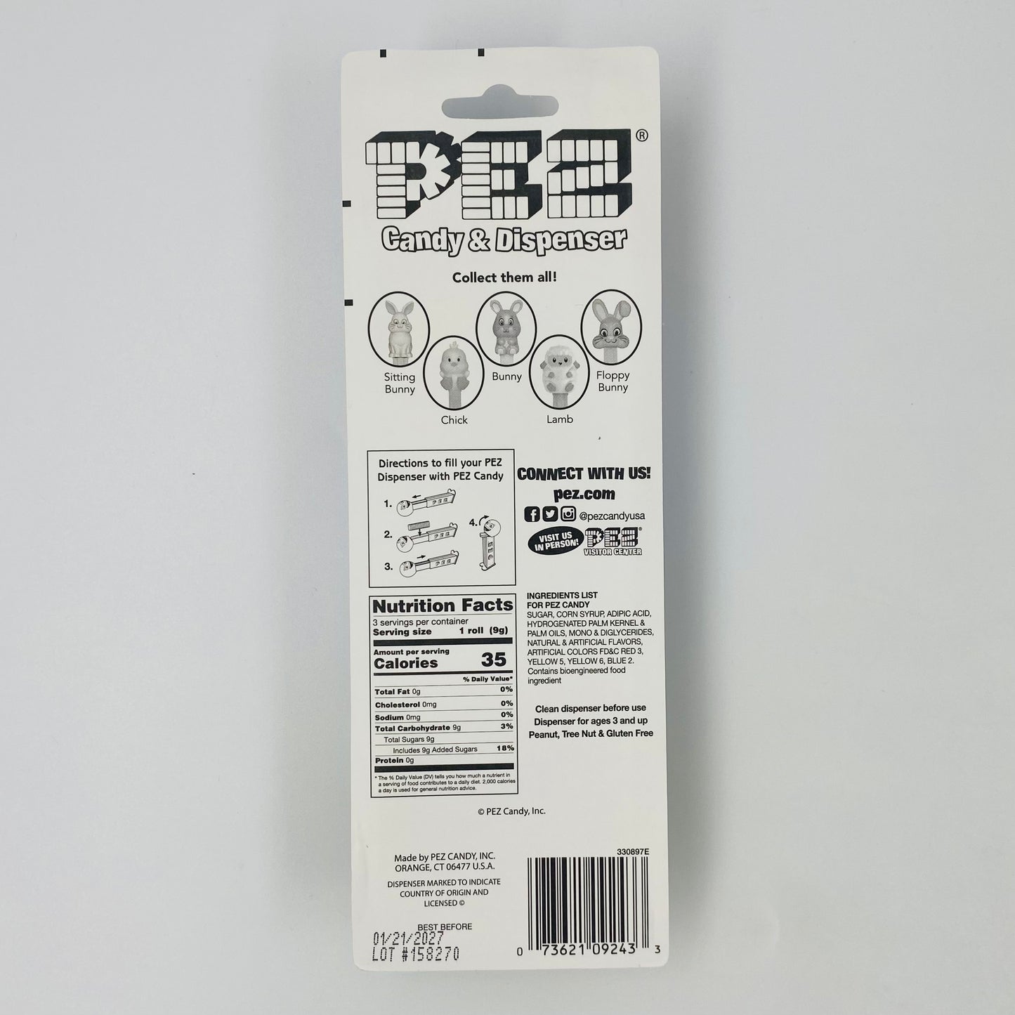 Easter Bunny PEZ dispenser (2022) carded 7.5 Hungary