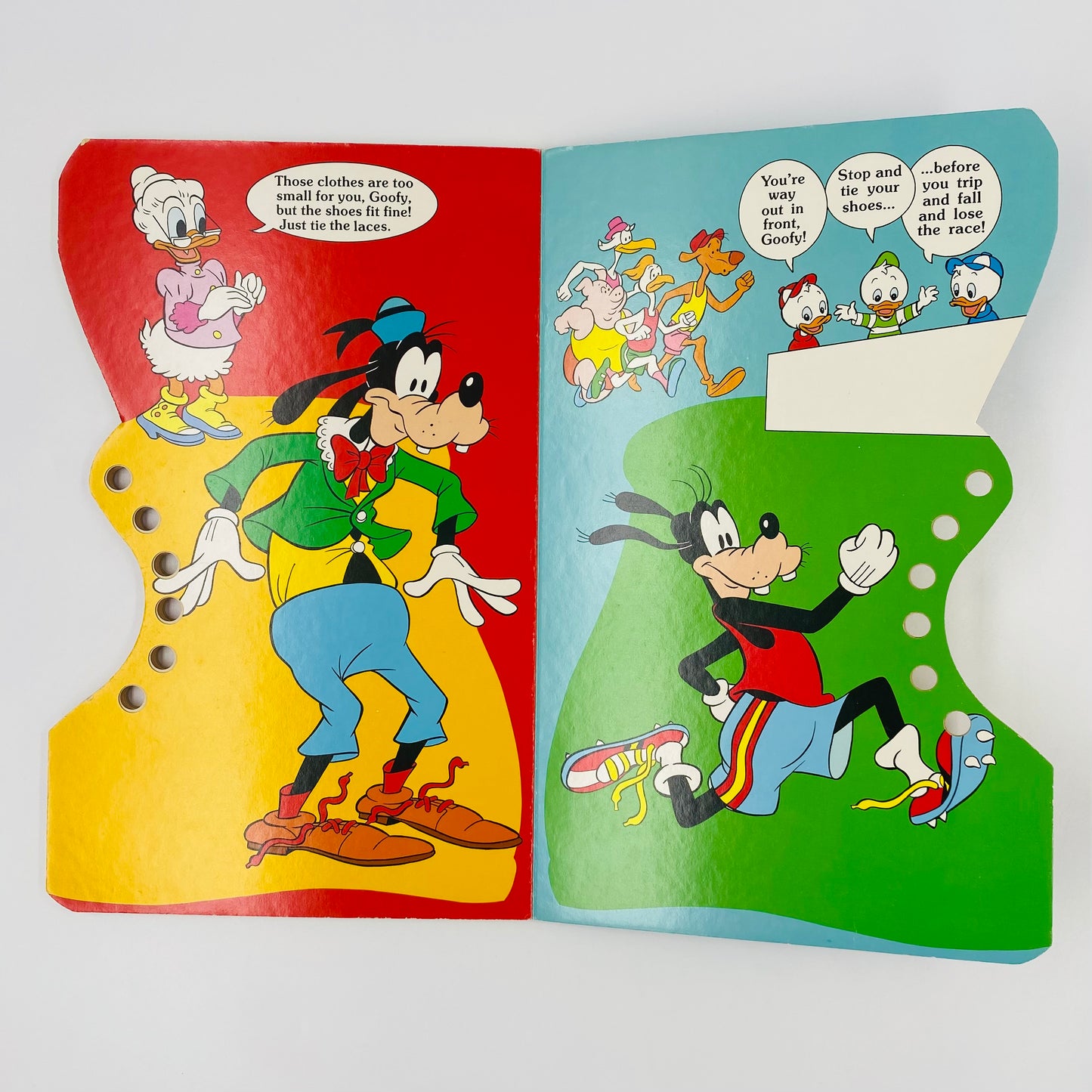 Walt Disney’s Goofy Shoelace Board Book (1988) Tuffy Books