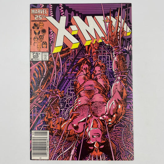 Uncanny X-Men #205 newsstand edition “Wounded Wolf” (1986) Marvel (VF)