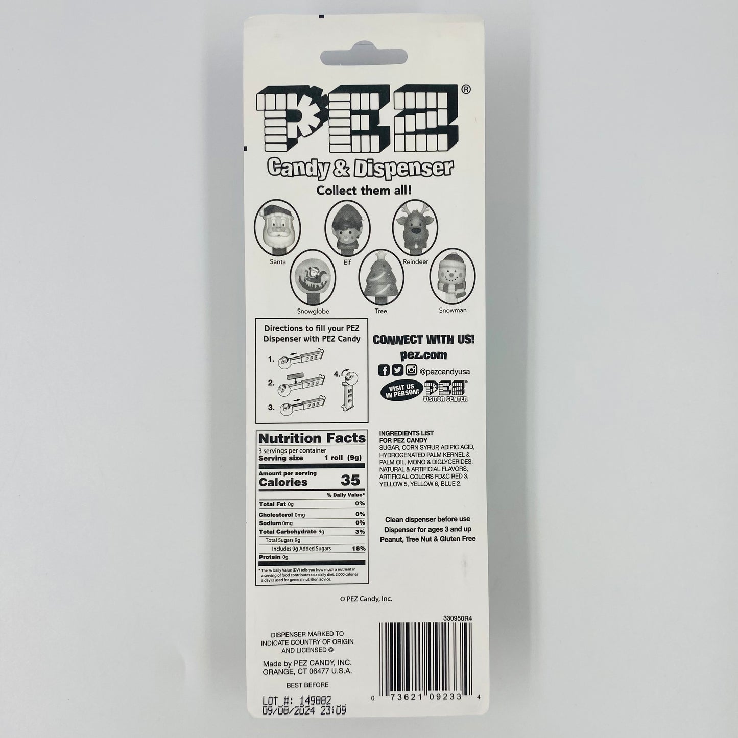 Christmas Tree PEZ dispenser (2019) carded 7.5 China