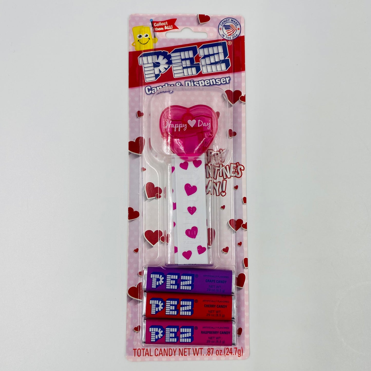 Valentine's Day Happy 'Heart' Day Crystal Heart PEZ dispenser (2015) carded 7.5 Hungary
