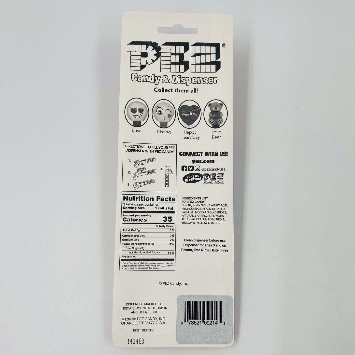 Valentine's Day Happy 'Heart' Day Crystal Heart PEZ dispenser (2015) carded 7.5 Hungary