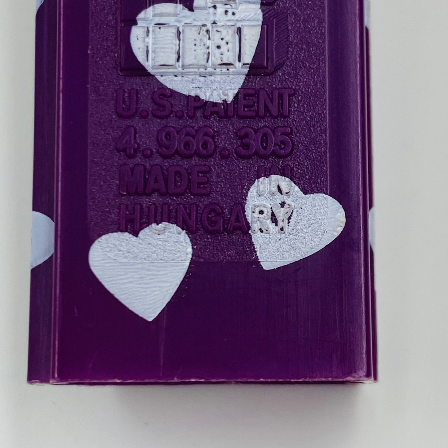 Valentine's Day Heart “I 🖤 U” purple PEZ dispenser (2005) loose 4.9 Hungary
