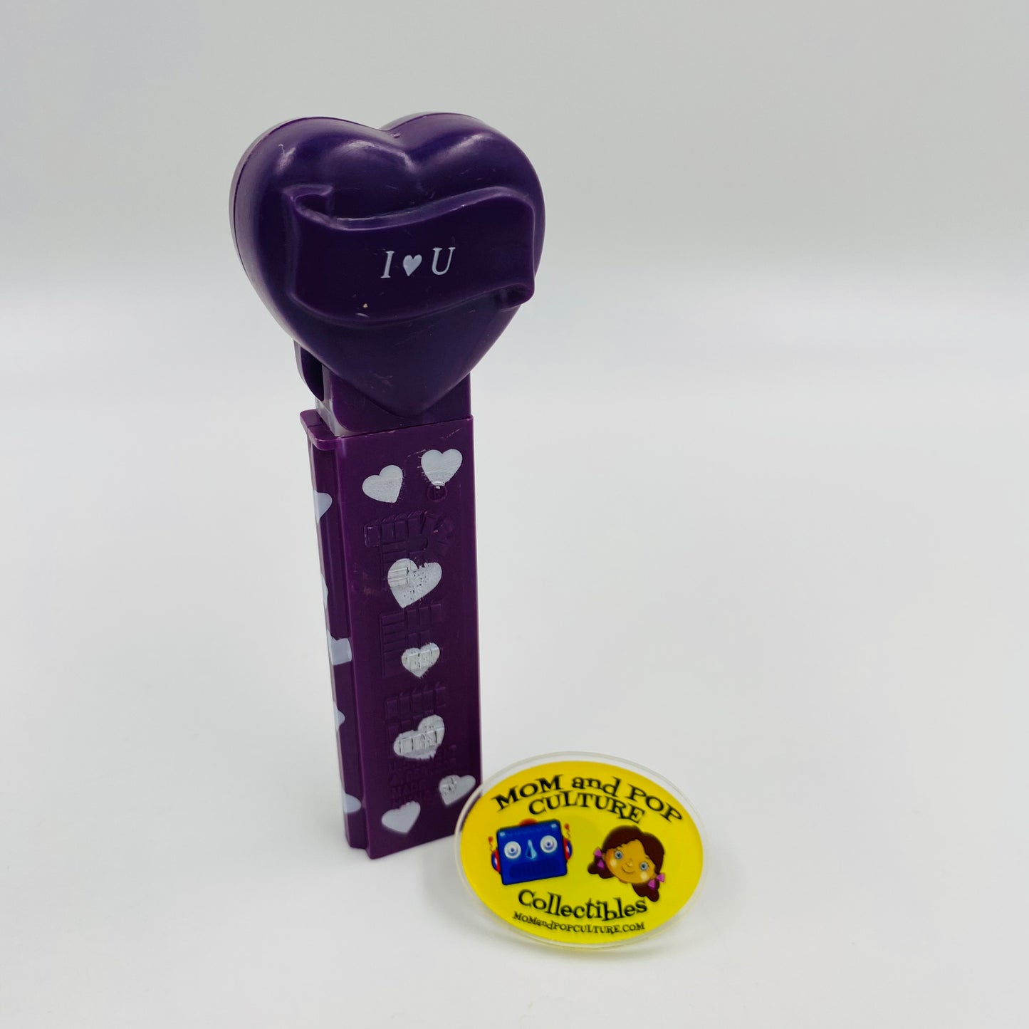Valentine's Day Heart “I 🖤 U” purple PEZ dispenser (2005) loose 4.9 Hungary