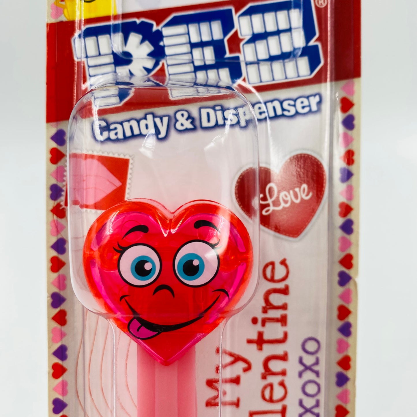 Valentine's Day Silly Crystal Heart (pink) PEZ dispenser (2019) carded 7.5 China