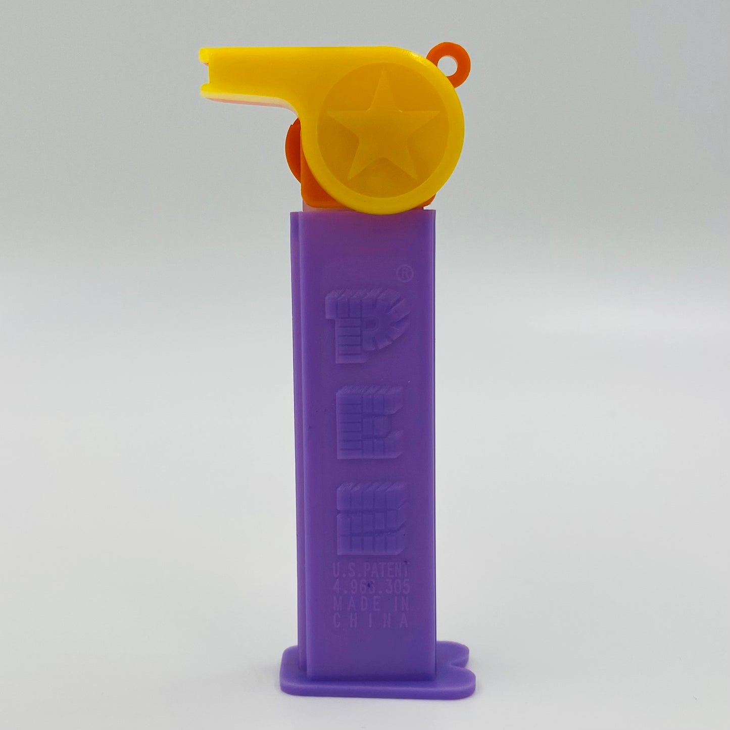 PEZ Coach Whistle (orange/yellow) PEZ dispenser (1990's) loose 4.9 China