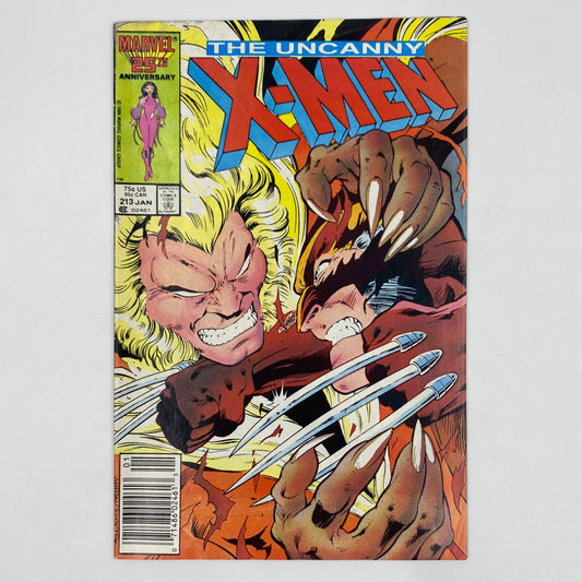 Uncanny X-Men #213 newsstand edition ”Psylocke” (1986) Marvel (VG)