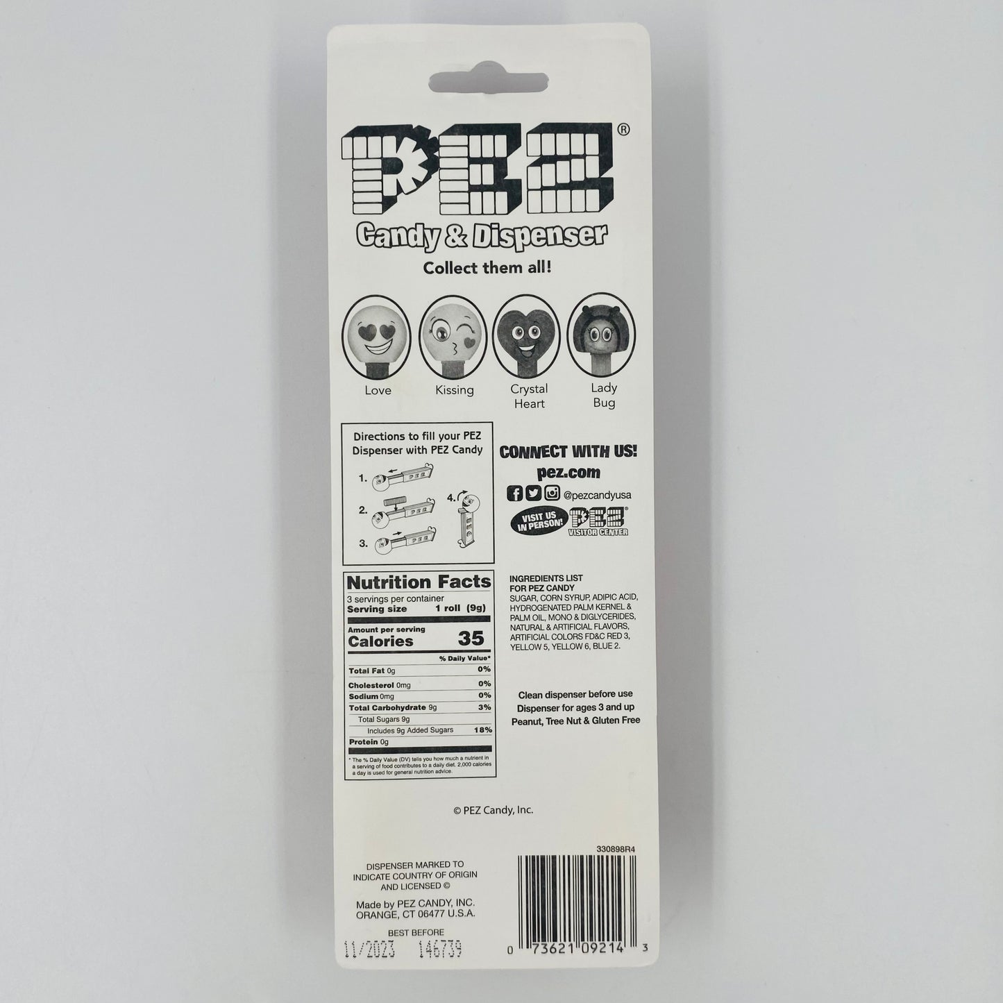 Valentine's Day Happy Crystal Heart PEZ dispenser (2019) carded 7.5 China