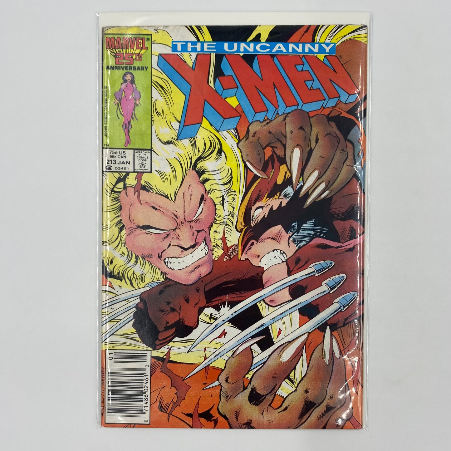 Uncanny X-Men #213 newsstand edition ”Psylocke” (1986) Marvel (VG)