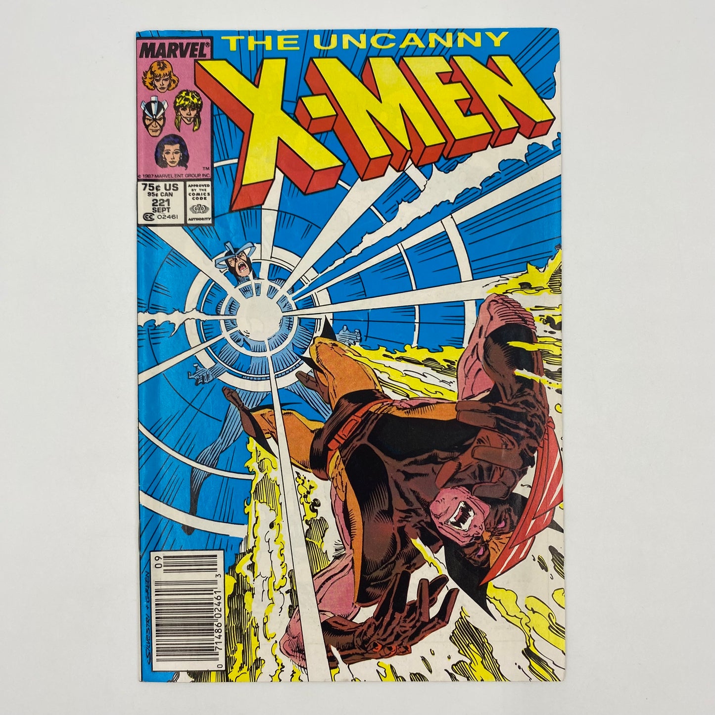 Uncanny X-Men #221 newsstand edition “Death by Drowning!” (1987) Marvel