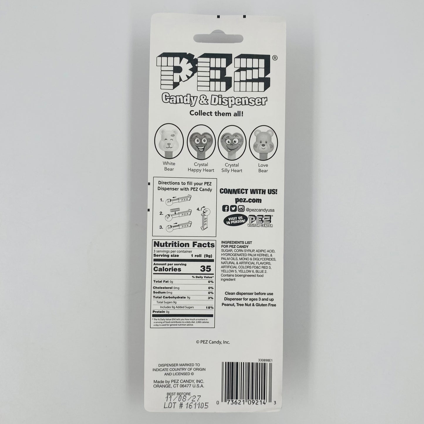 Valentine's Day Love Bear PEZ dispenser (2022) carded 7.5 China