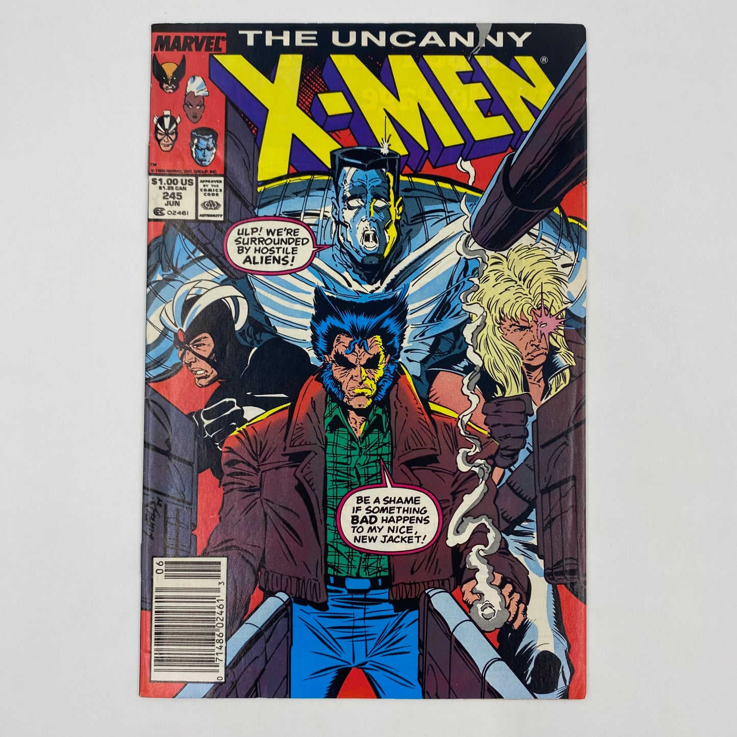 Uncanny X-Men #245 newsstand edition “Men!” (1989) Marvel (FN)