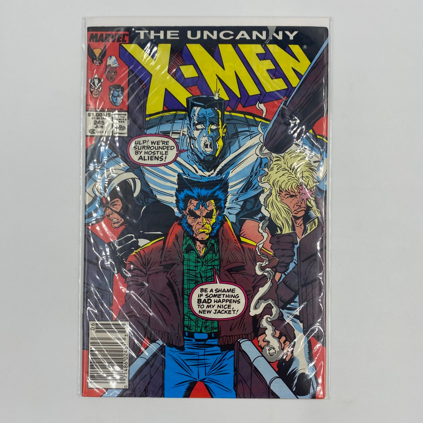 Uncanny X-Men #245 newsstand edition “Men!” (1989) Marvel (FN)