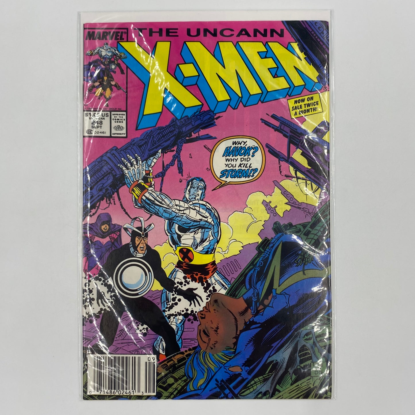 Uncanny X-Men #248 newsstand edition “Fall!” (1989) Marvel (VG)