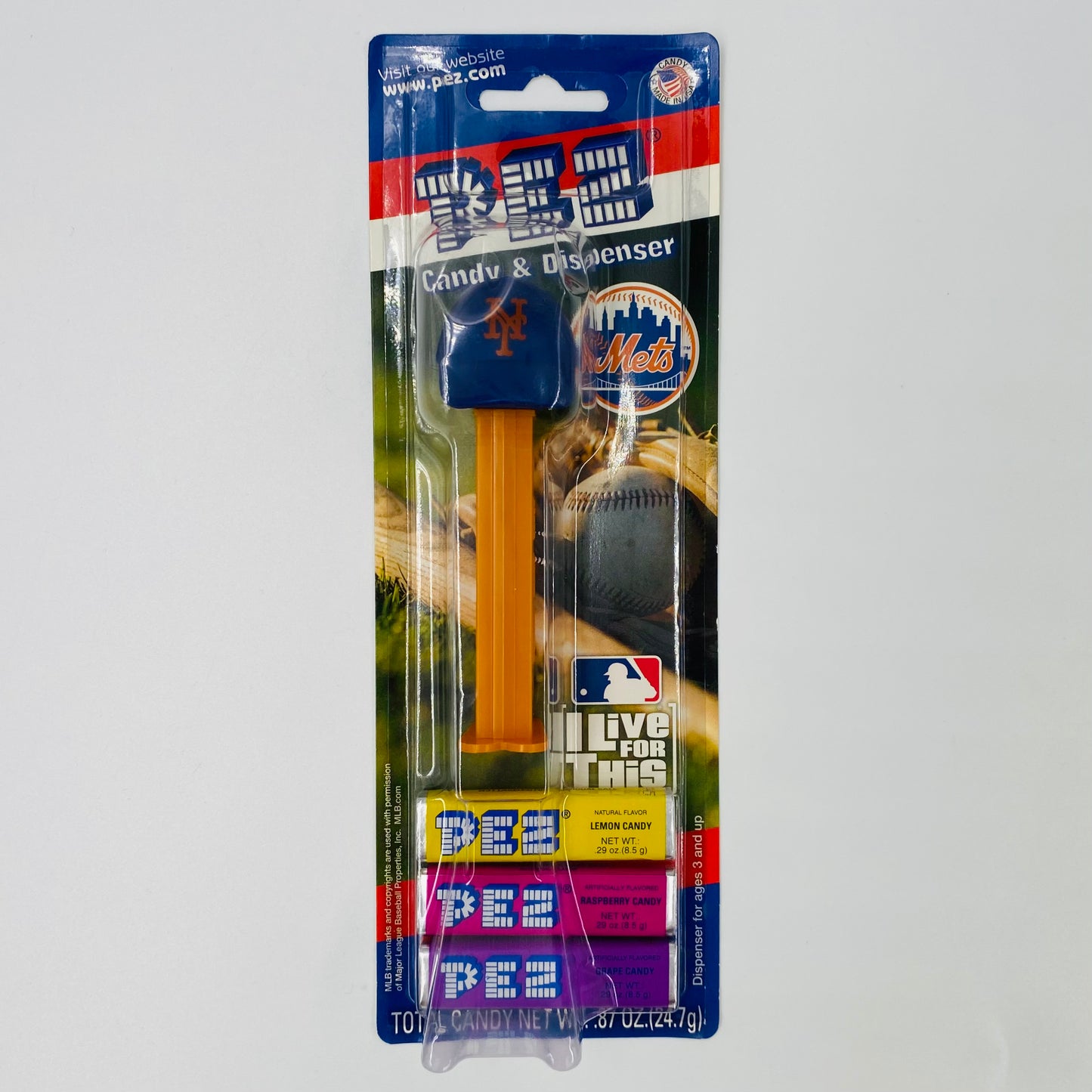 MLB Baseball New York Mets baseball cap PEZ dispenser (2009) carded 7.5 Hungary
