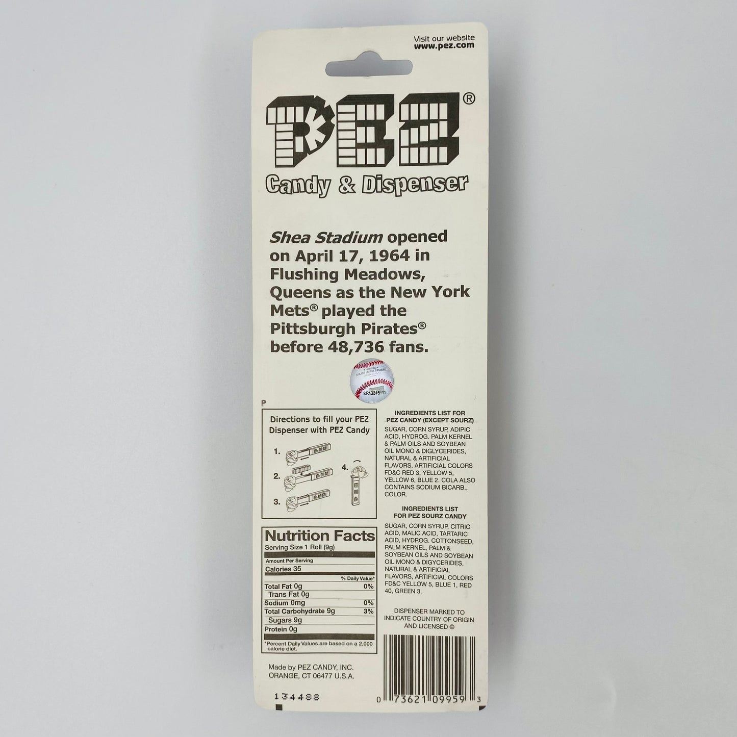 MLB Baseball New York Mets baseball cap PEZ dispenser (2009) carded 7.5 Hungary