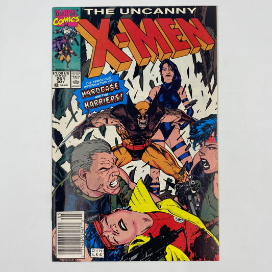 Uncanny X-Men #261 newsstand edition “Harriers Hunt!” (1990) Marvel (FN)