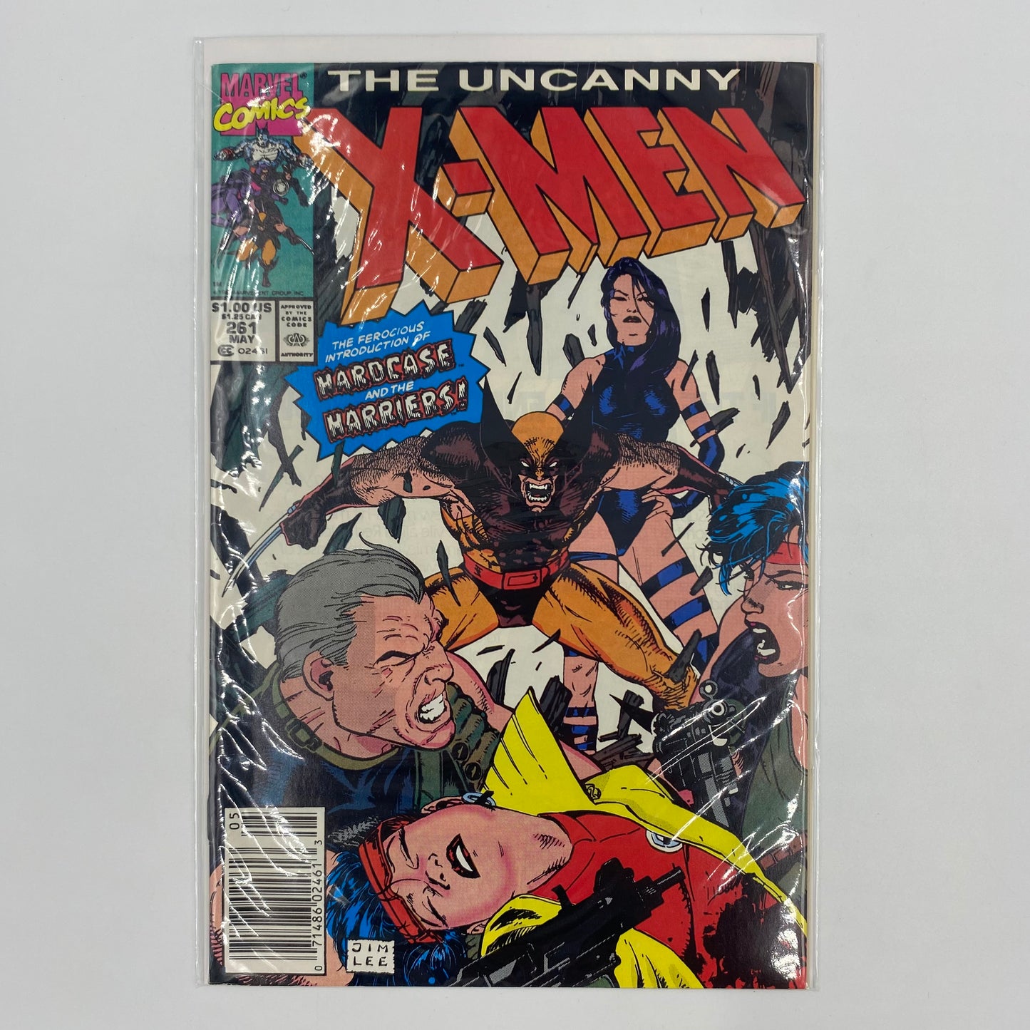 Uncanny X-Men #261 newsstand edition “Harriers Hunt!” (1990) Marvel (FN)