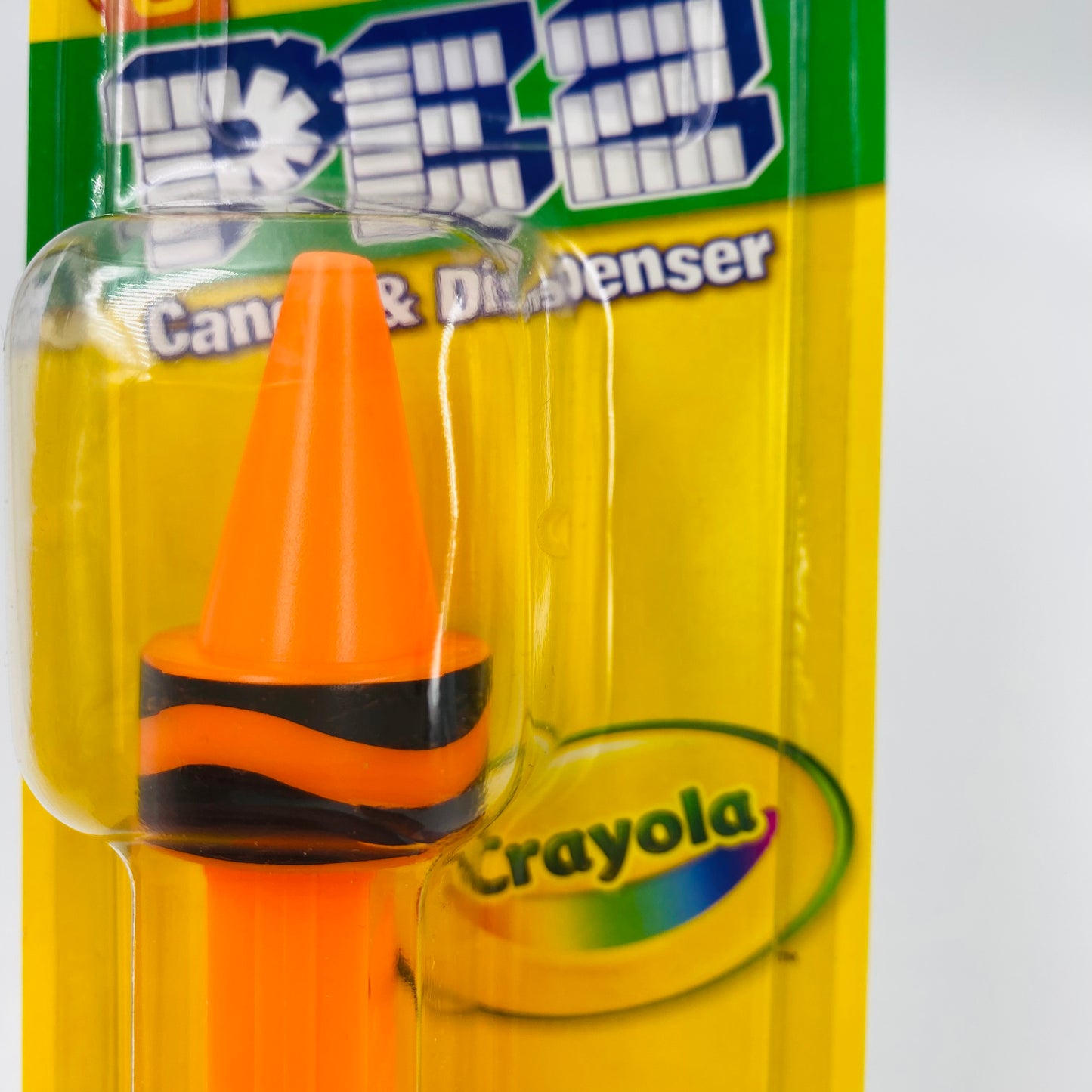 Crayola Outrageous Orange crayon PEZ dispenser (2018) carded 7.5 China