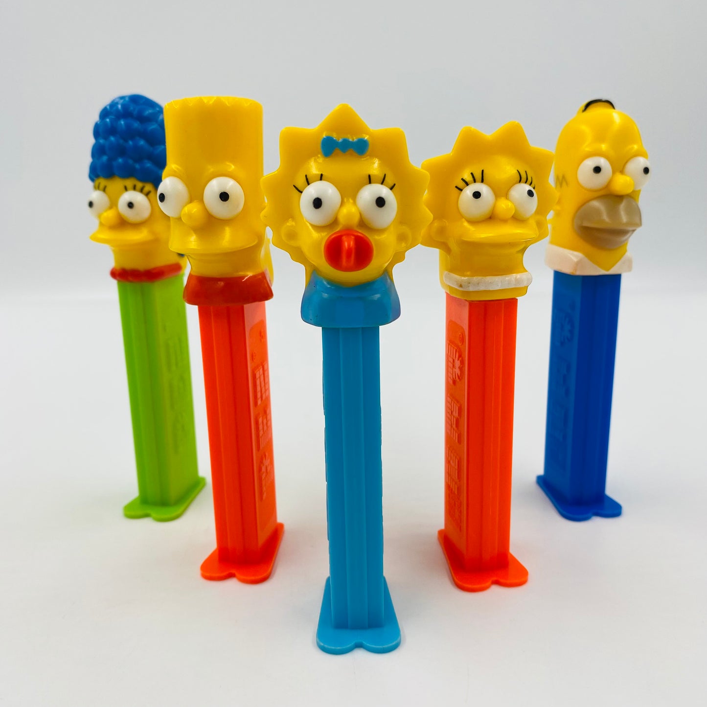 Simpsons complete set of 5 PEZ dispensers (2000) loose